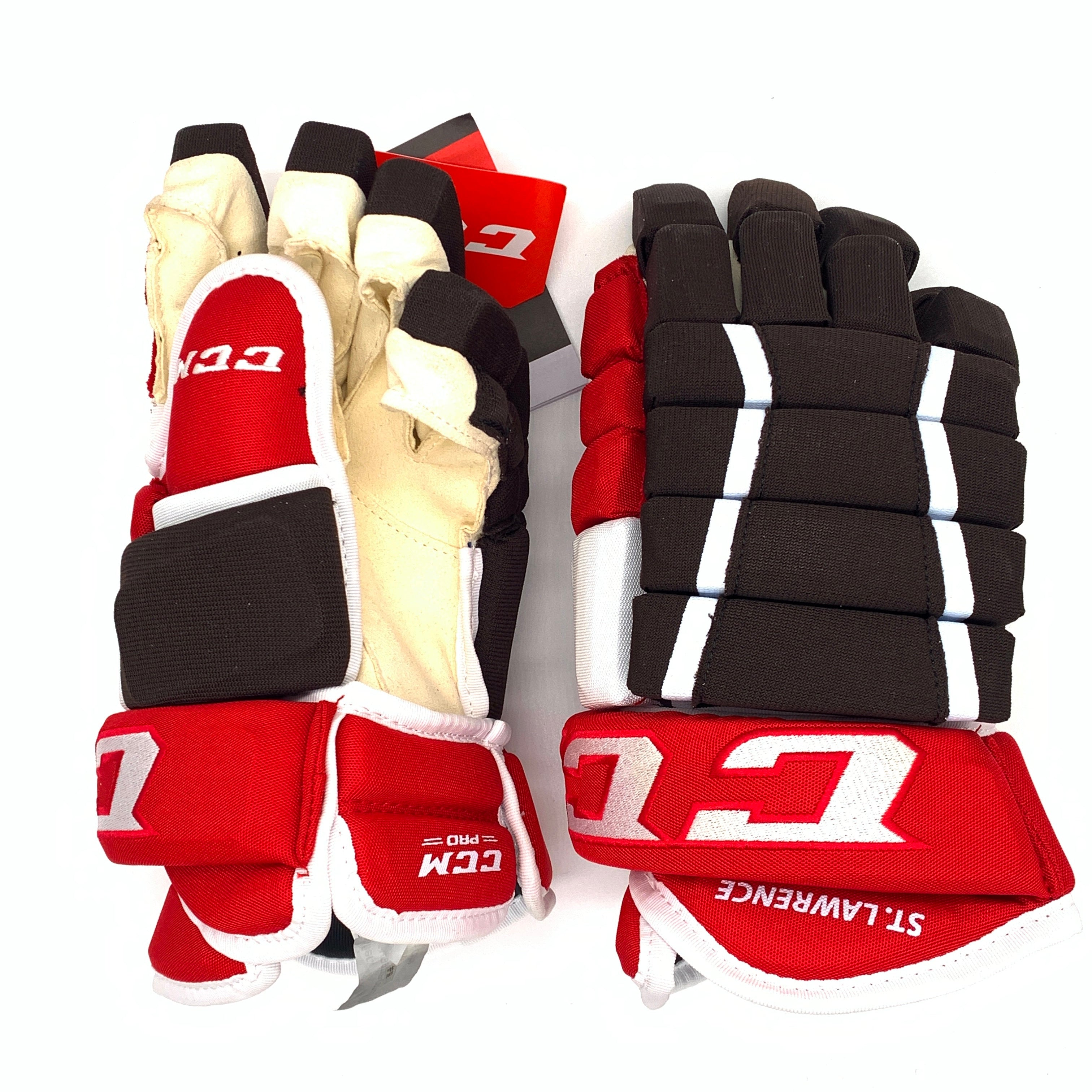 CCM HG97XP - Gant NCAA Pro Stock (rouge/marron/blanc)